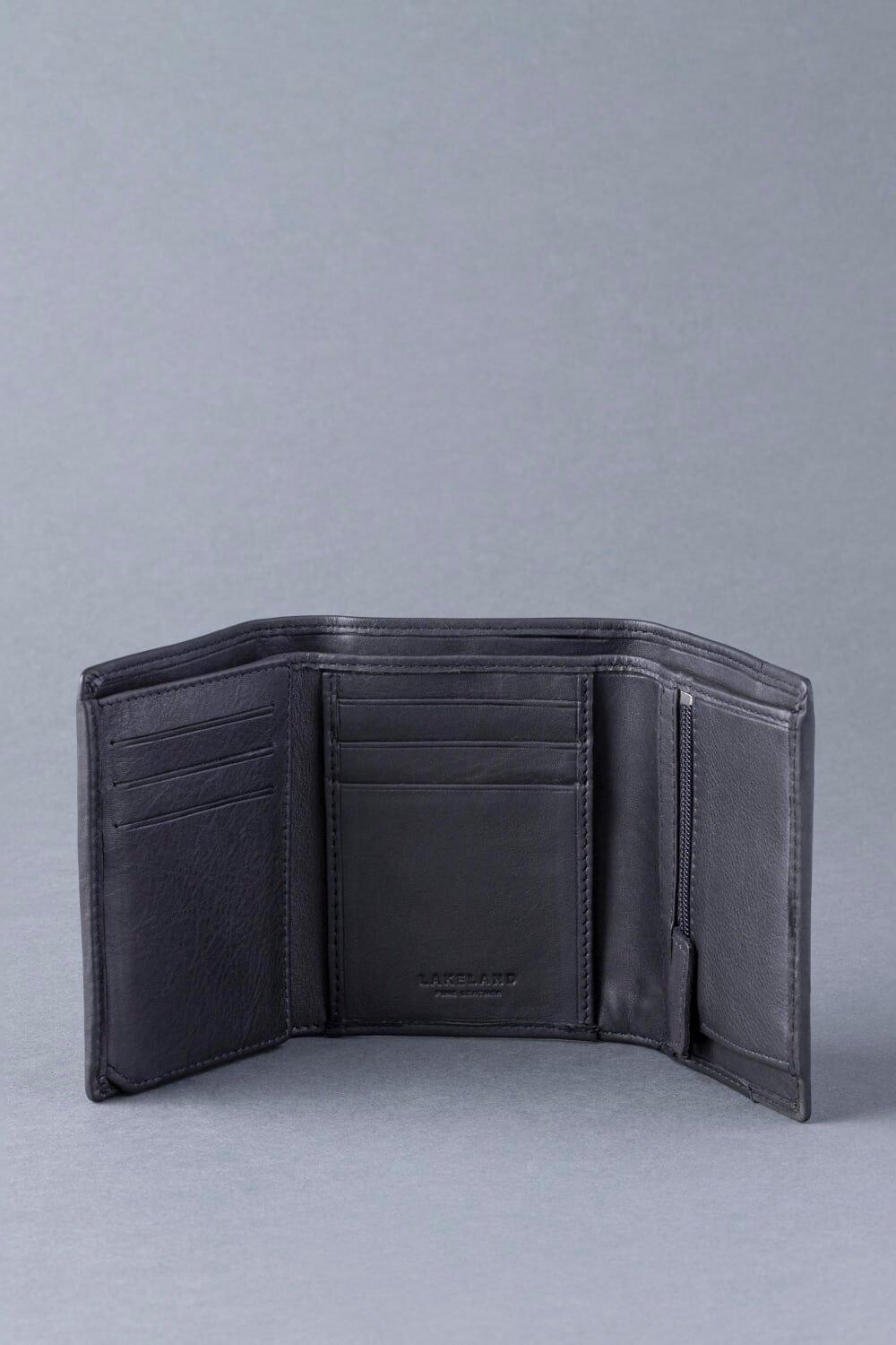 

Кожаный кошелек Stitch в три сложения Lakeland Leather, черный