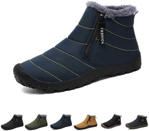 

Мужские водонепроницаемые утепленные ботинки Jeeeun с плюшевой подкладкой для улицы и снега (Модель B, желтые, 12)