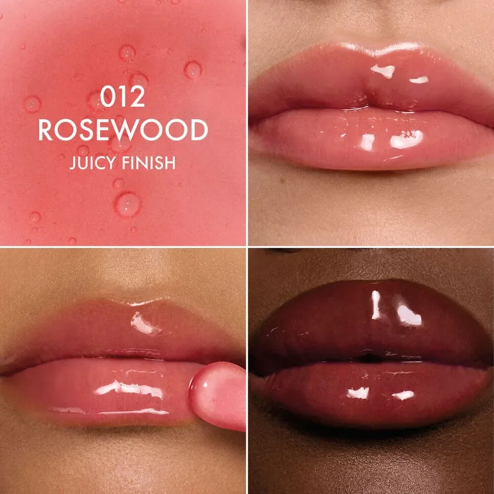 Addict Lip Glow Oil Увлажняющее масло для губ на 24 часа - 3 ультраблестящих финиша Dior, 012 Rosewood — фото 4