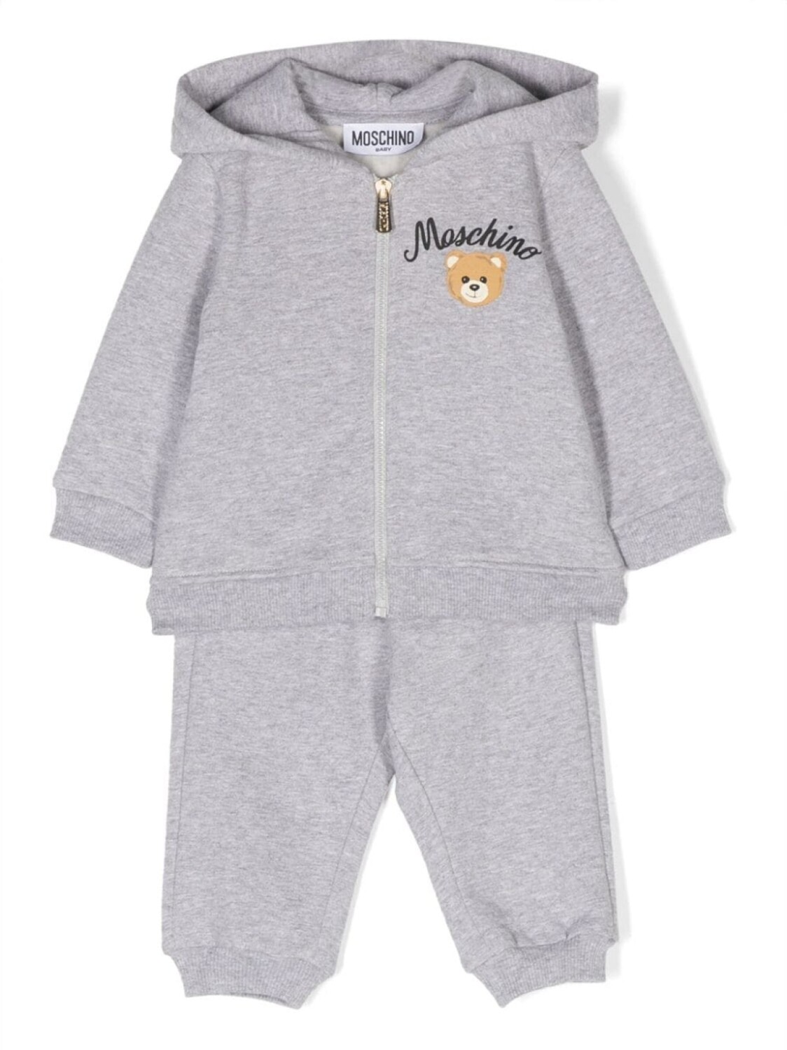 

Moschino Kids спортивный костюм с принтом Teddy Bear, серый