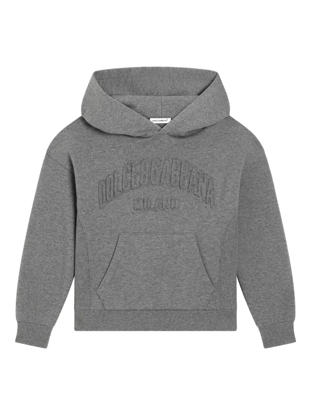 

Худи с вышитым логотипом Dolce & Gabbana Kids, серый