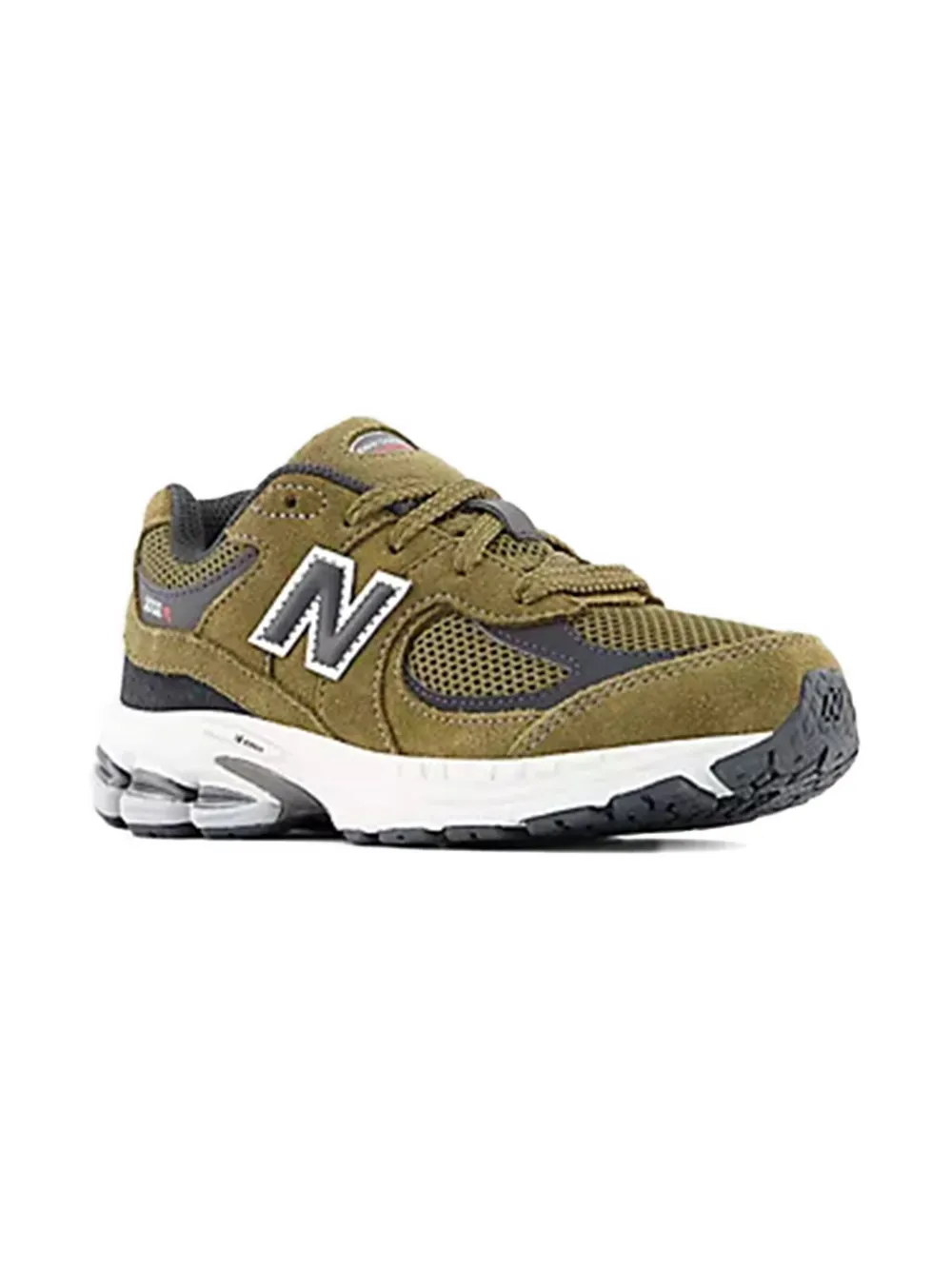 

Кроссовки из кожи с сетчатыми вставками 2002 года New Balance Kids, зеленый