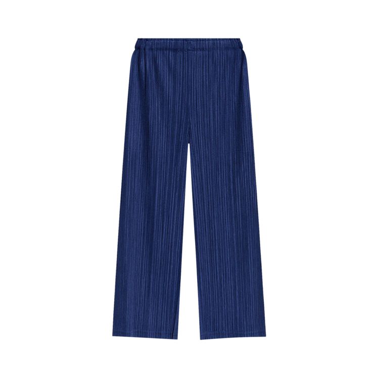 

Брюки Pleats Please Issey Miyake Cropped Wide Leg Pants Navy, синий