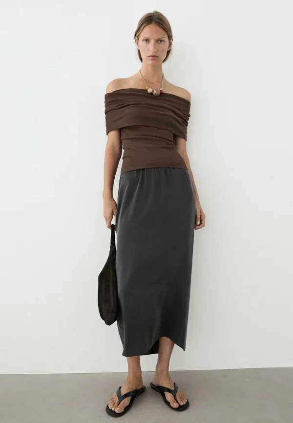 Футболка принтованная Massimo Dutti, темно-коричневый — фото 2