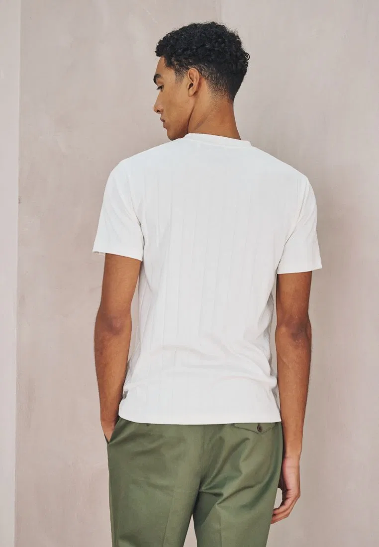 Футболка, текстурированная ребристая, Modal Cotton Smart Next, белый — фото 2