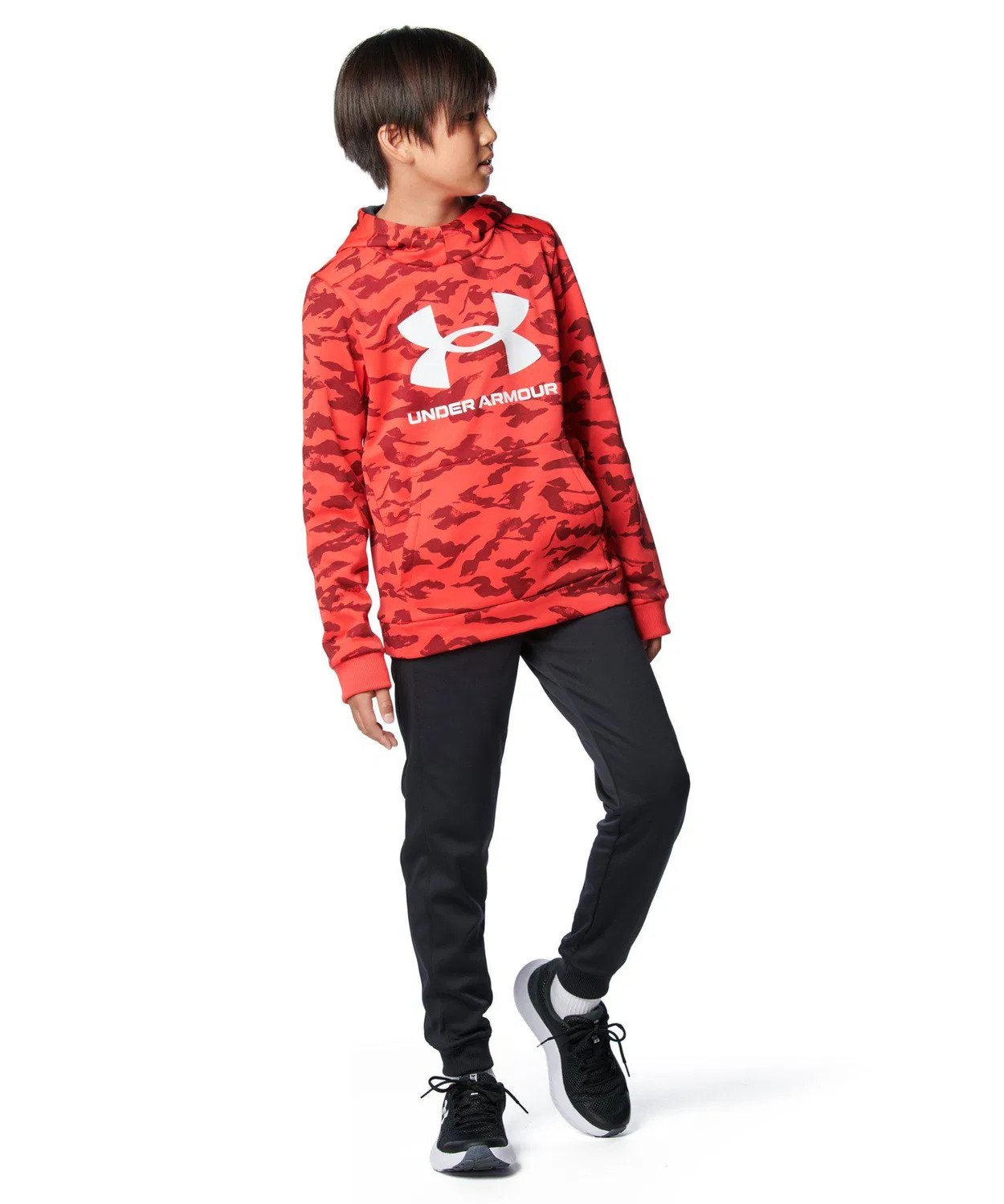 Флисовая кофта Under Armour Armour Fleece с принтом и большим логотипом, жёлтая — фото 3