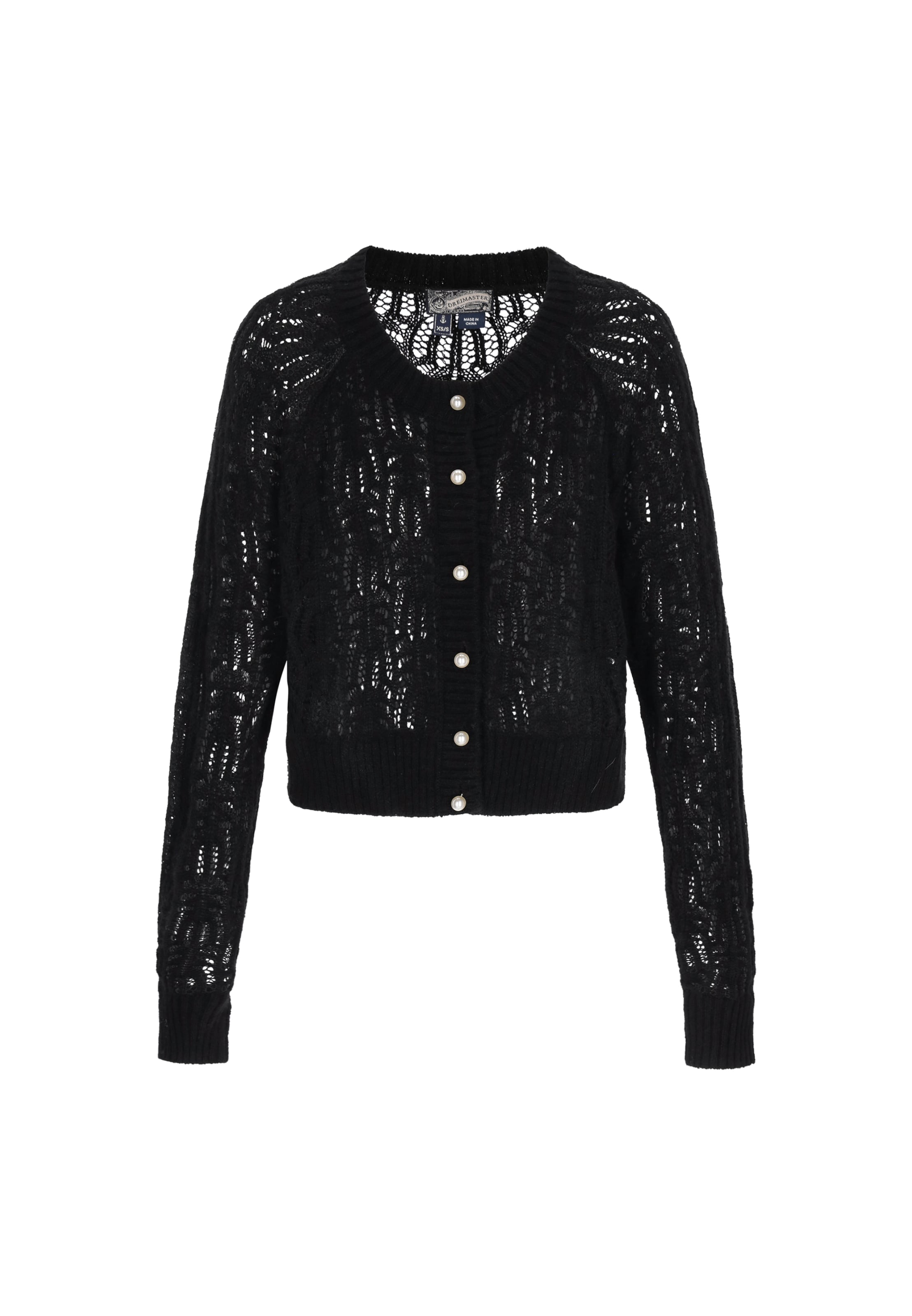 

DreiMaster Vintage Вязаный кардиган 'Vintage' в черном цвете