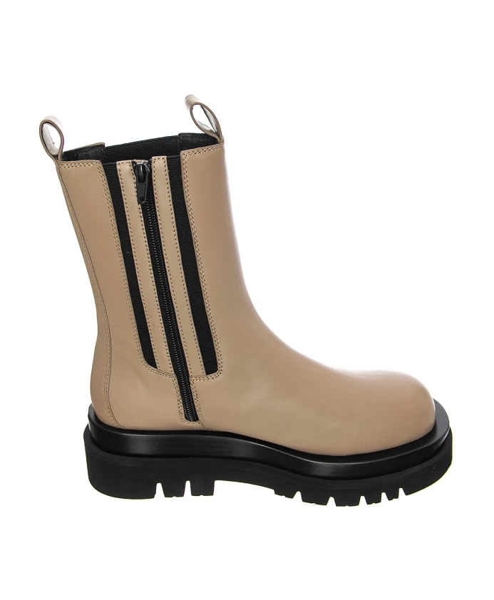 

Кожаные ботильоны Jeffrey Campbell, бежевый