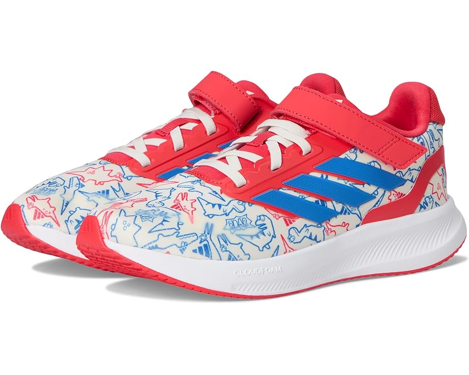 

Кроссовки adidas Kids Run Falcon 5 Dino Shoes, цвет Off White/Bright Royal/Semi Lucid Red