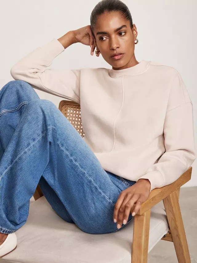 

Толстовка Mint Velvet Seam Detail, цвет light pink