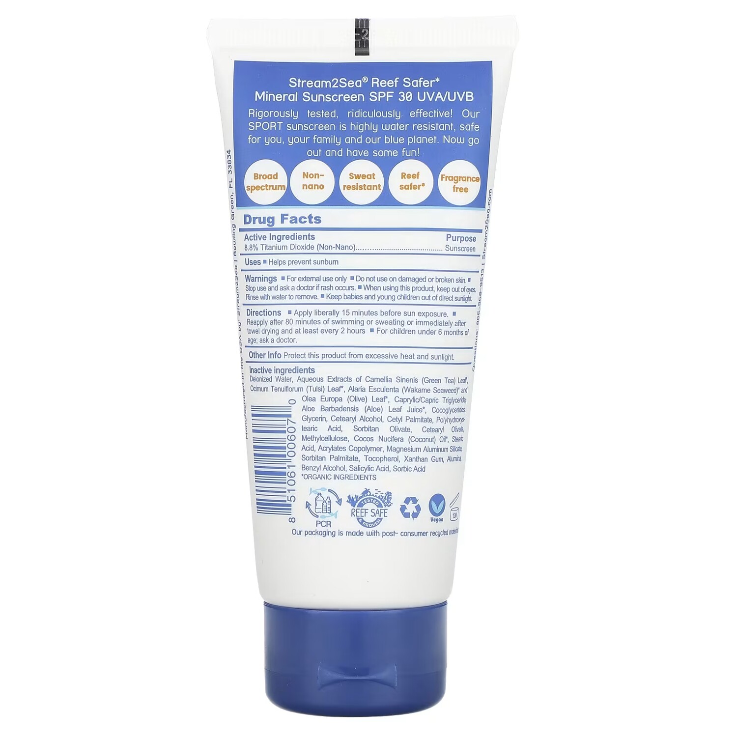 Солнцезащитное средство Stream2Sea SPF 30 для водных видов спорта, 90 мл — фото 2
