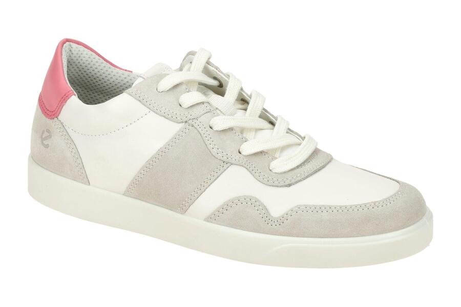Кроссовки ecco Street Lite, белые, нубук, 212873