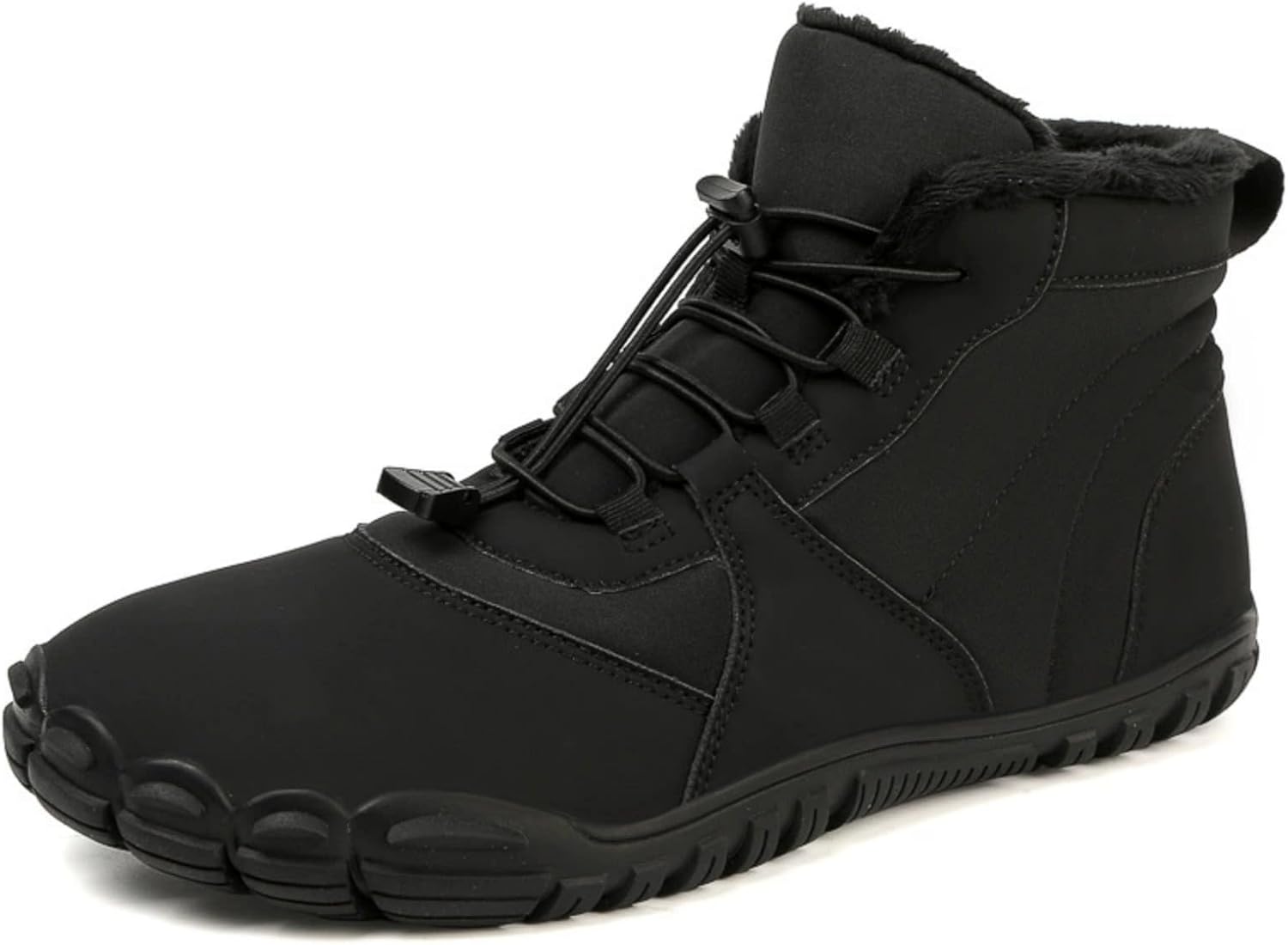 

Зимняя обувь Мужские Ботинки Теплые с меховой подкладкой Широкие носки Треккинговые ботинки Нескользящие Xdfvc, черный