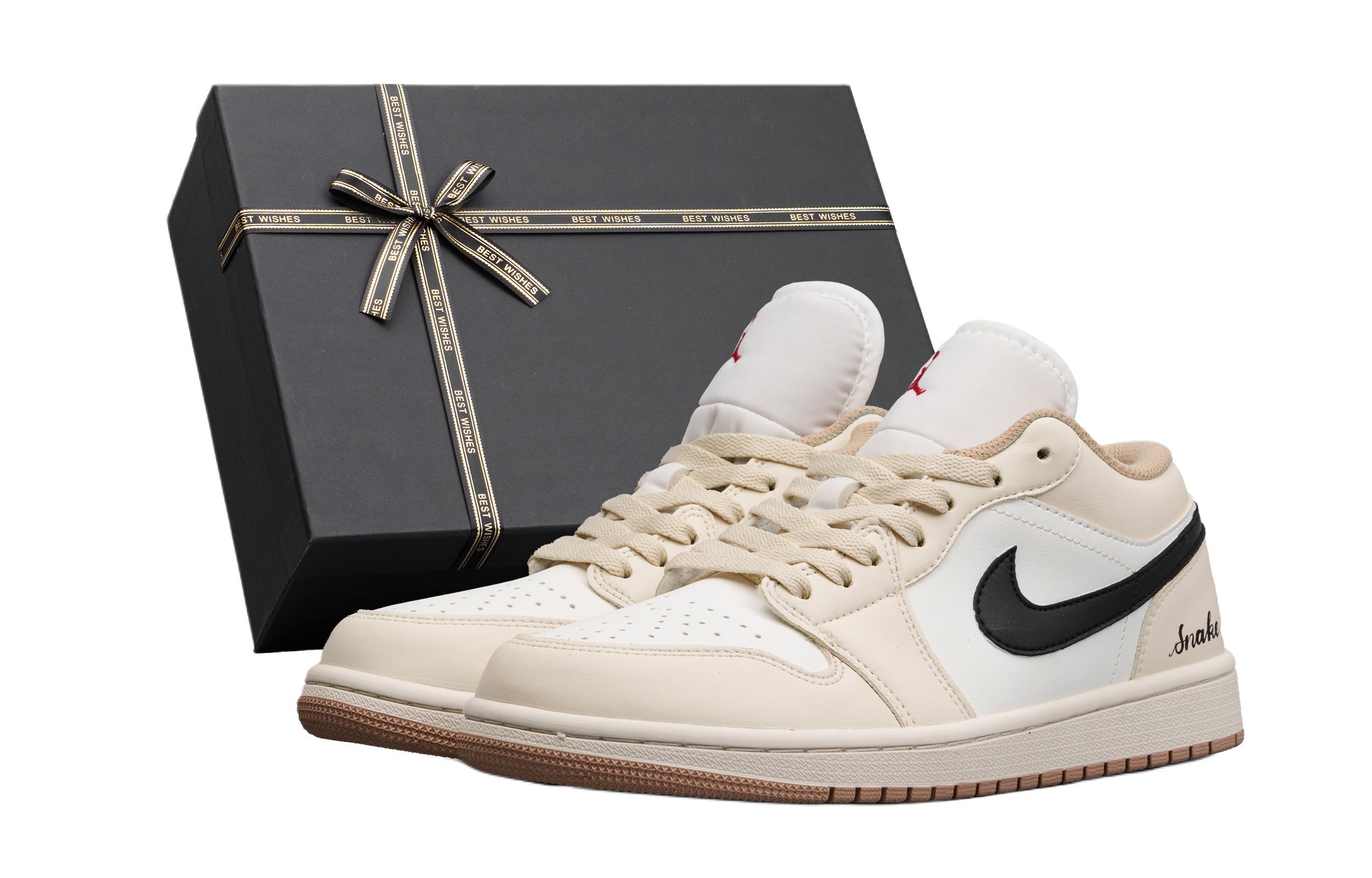 

Jordan Кроссовки баскетбольные мужские низкие Air 1 Cushioning, Wear Resistant, винтажные, beige yellow