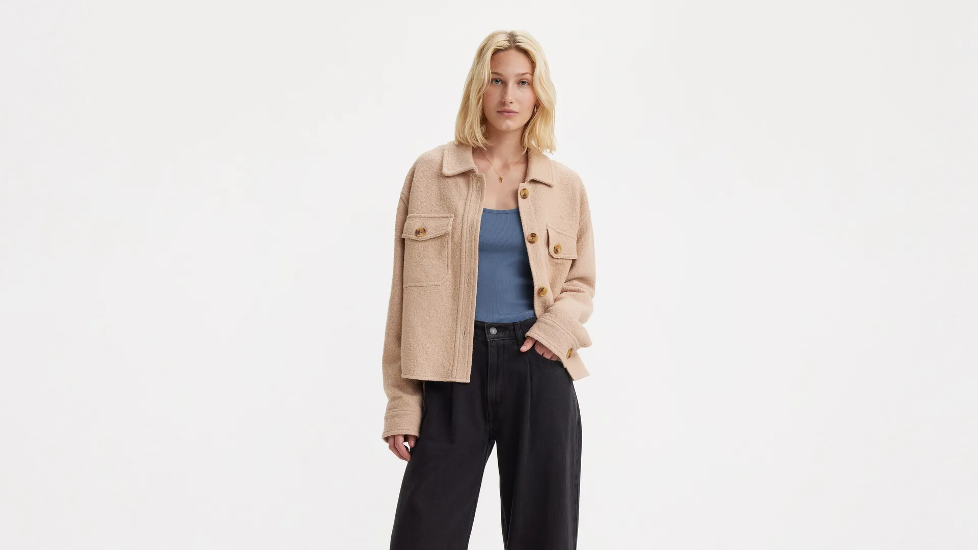 

Укороченная куртка Levi's, коричневый