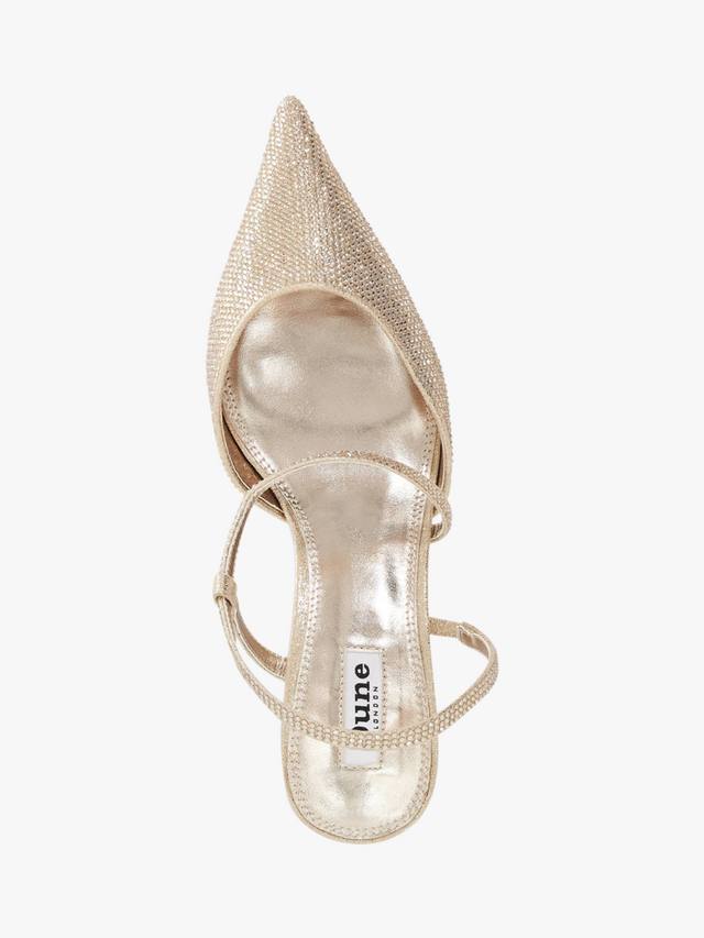 Конкурсные лодочки Slingback с декоративными элементами Dune London, Gold — фото 3