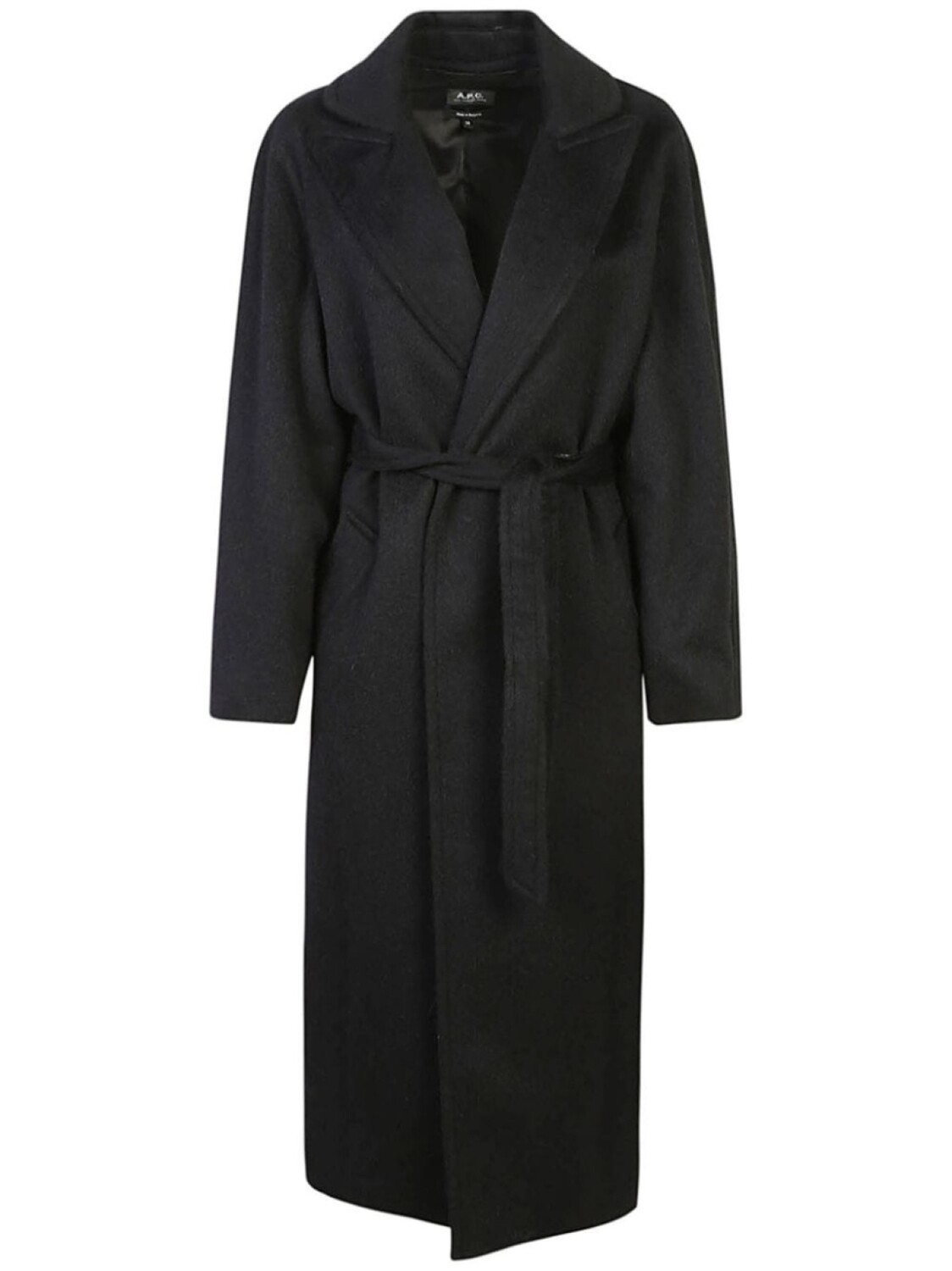 

A.P.C. однобортное пальто с поясом, черный