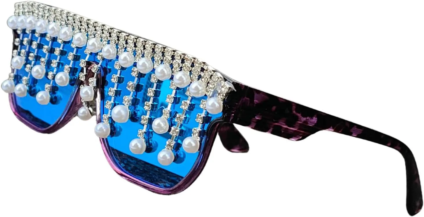 

Уникальные модные солнцезащитные очки Melrose с бриллиантами для женщин, роскошные очки со стразами, стильная женская оправа, солнцезащитные очки UV400, Blue