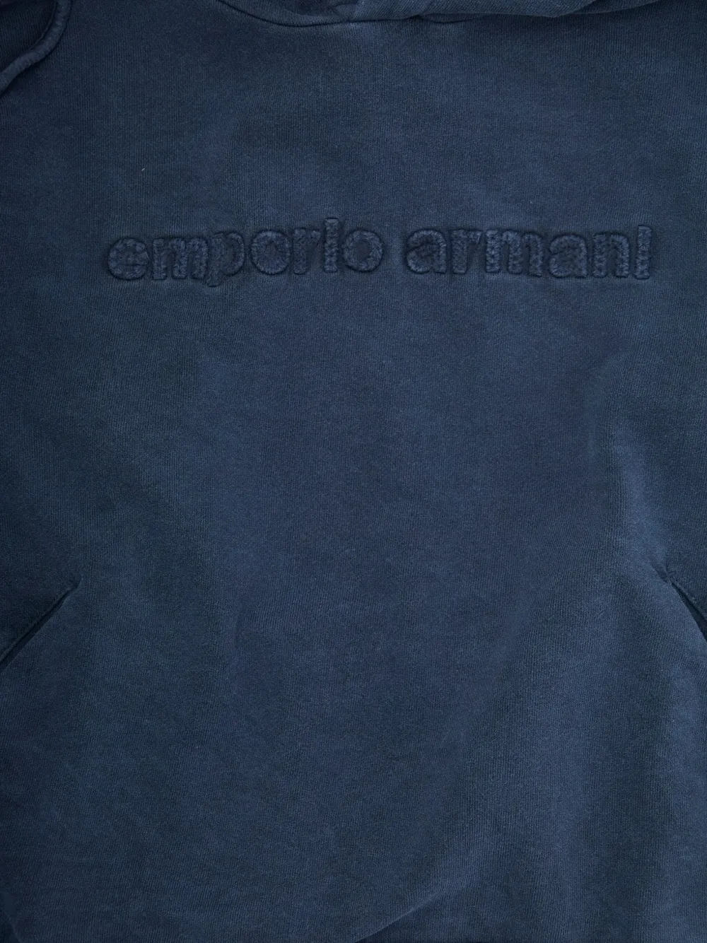 Худи с логотипом на груди Emporio Armani Kids, синий — фото 3