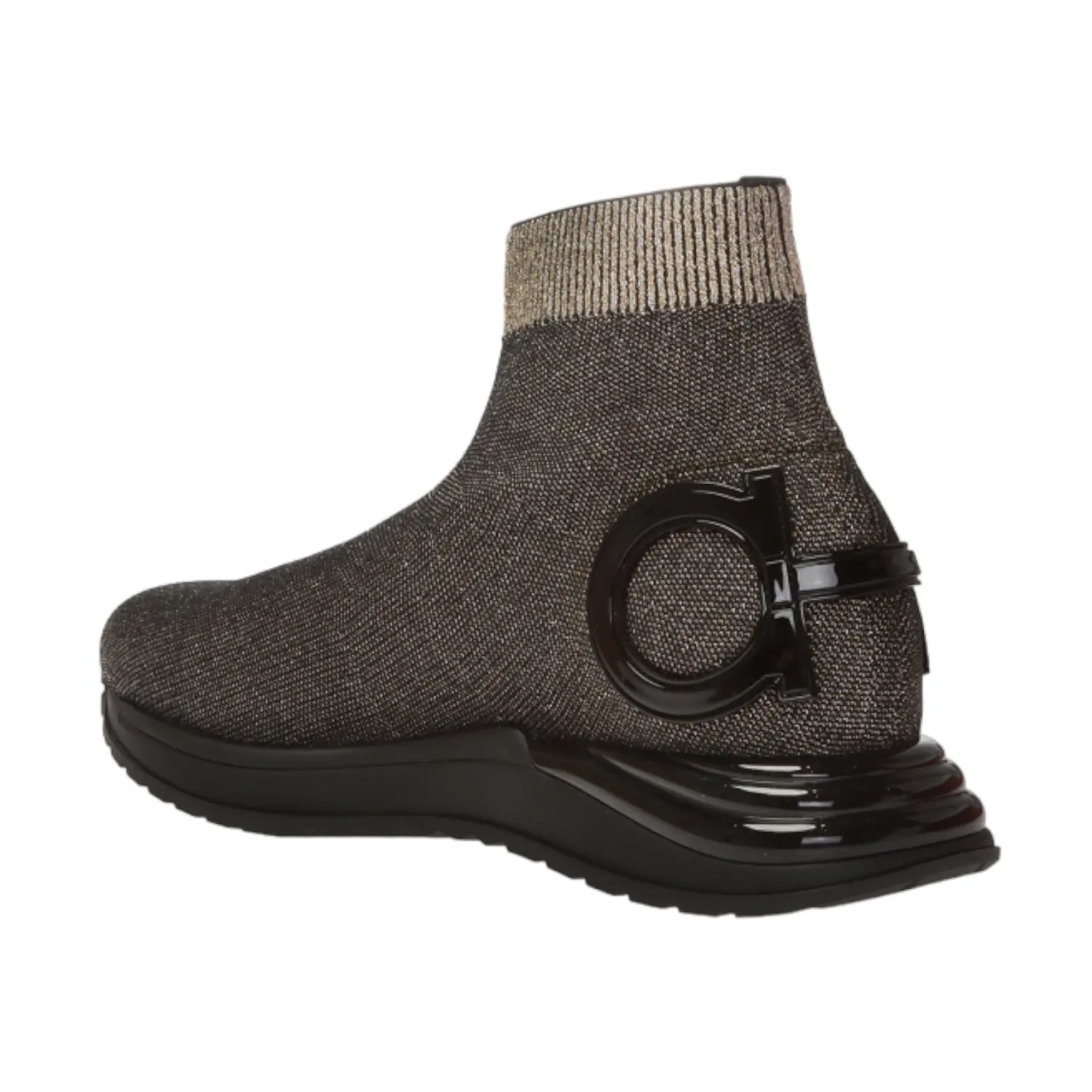 SALVATORE FERRAGAMO Женские кроссовки Gardena 726011 BLK с металлическим носком, мультиколор