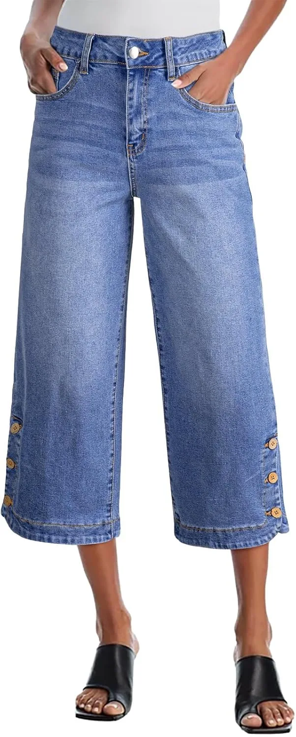 

SHEWIN женские джинсы скинни с широкими штанинами