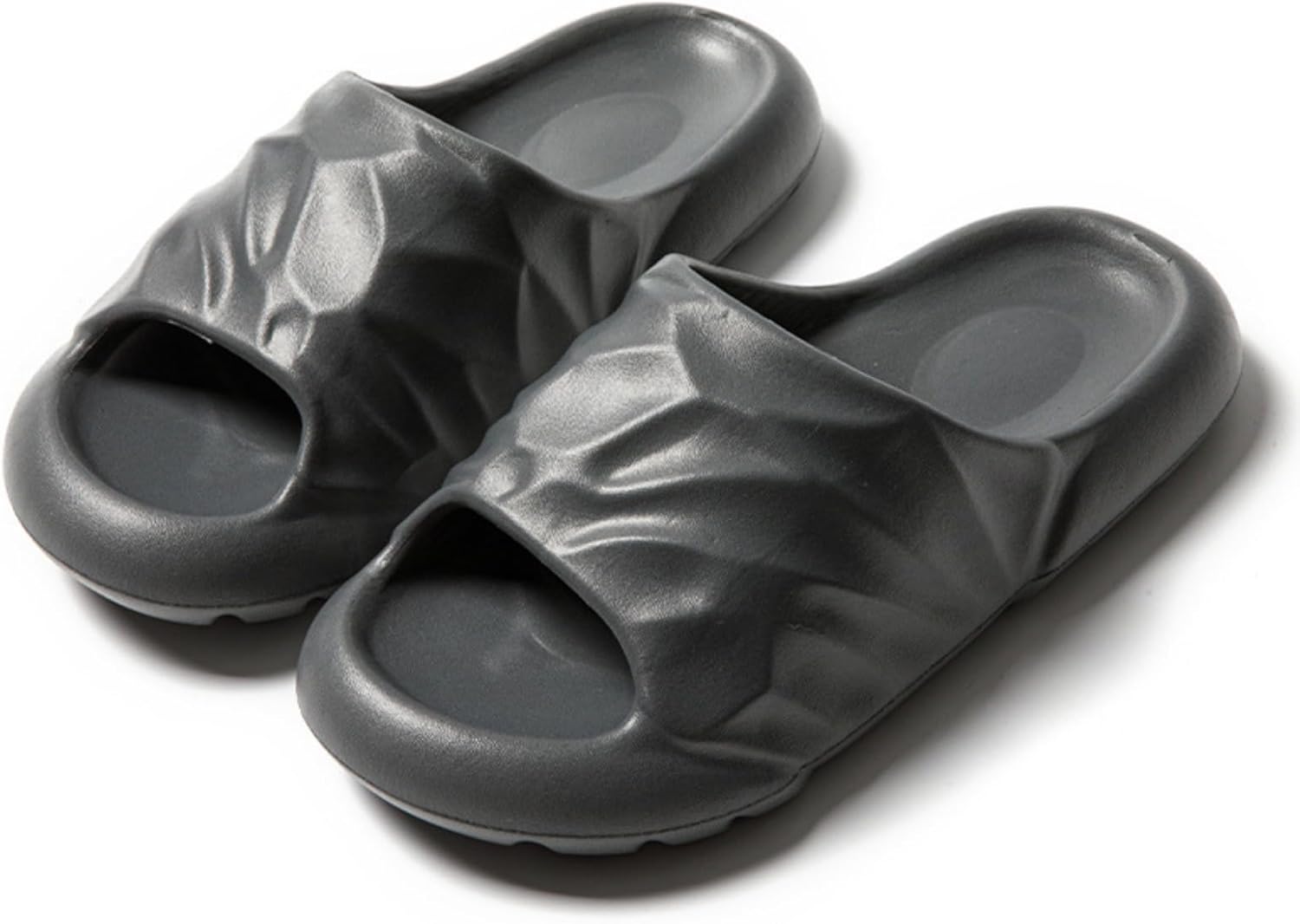 

Тапочки-подушки srdmuph для женщин и мужчин, шлепанцы для душа, облачные шлепанцы с утолщенной мягкой подошвой, серый