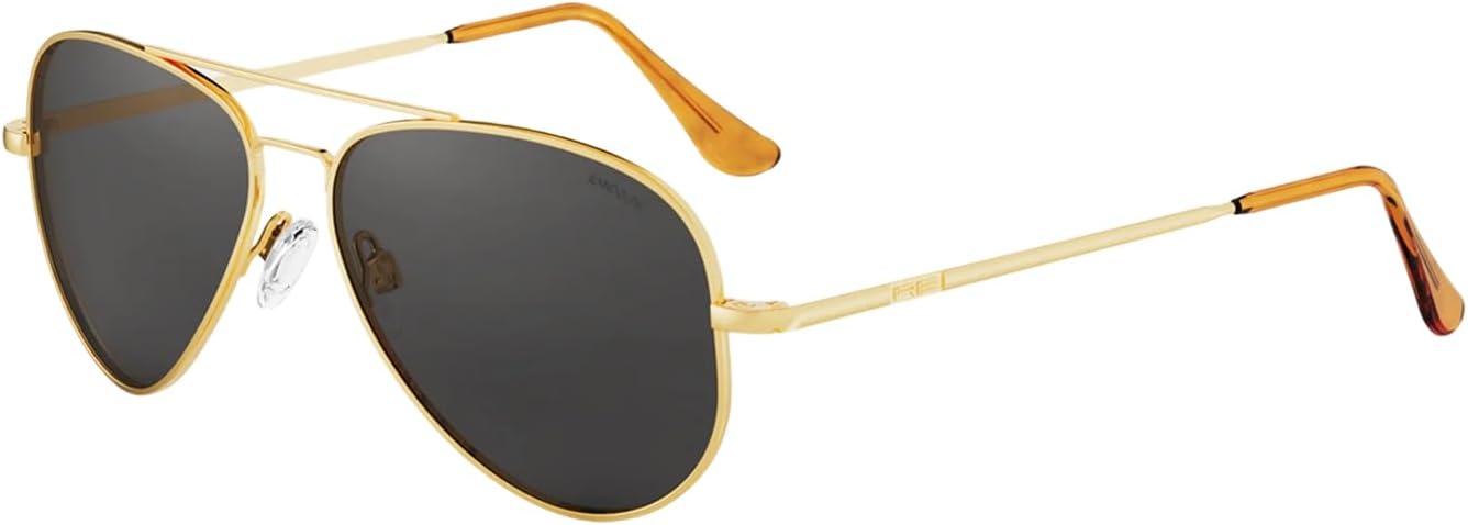 

Солнцезащитные очки-авиаторы Randolph Eyewear Concorde для мужчин и женщин – неполяризованные и поляризованные, рассчитанные на длительное использование Randolph Engineering, 23k Gold / American Gray
