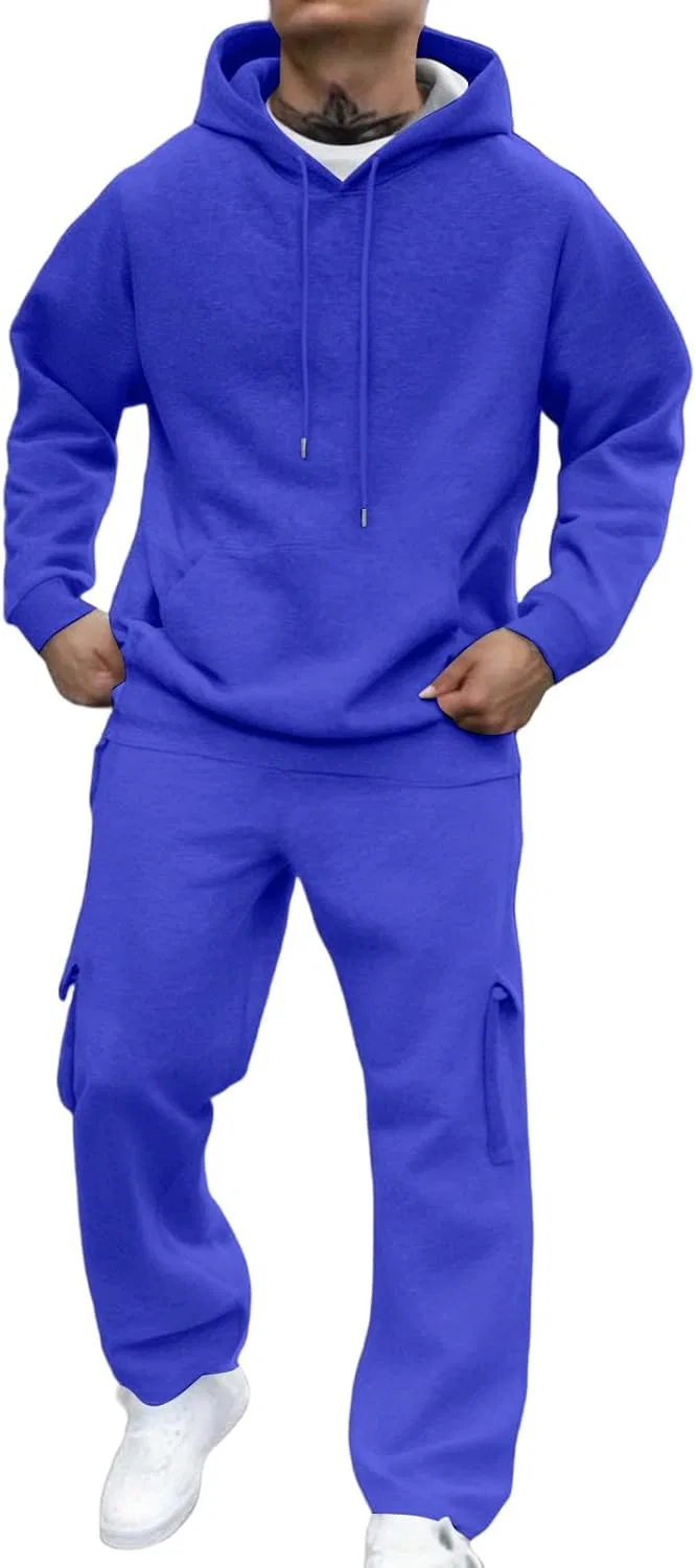 Мужской спортивный костюм из флиса, 2 предмета, 01-blue