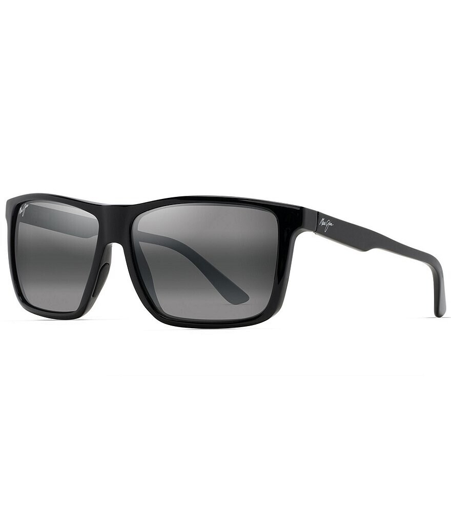 

Мужские квадратные солнцезащитные очки Maui Jim Mamalu Bay PolarizedPlus2 59,5 мм, черный