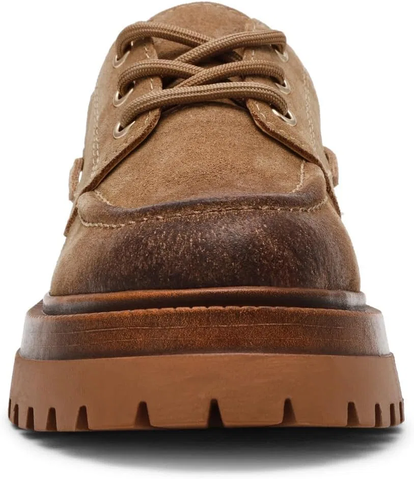 Мокасины на платформе Steve Madden Detroit из замши, коричневые — фото 3