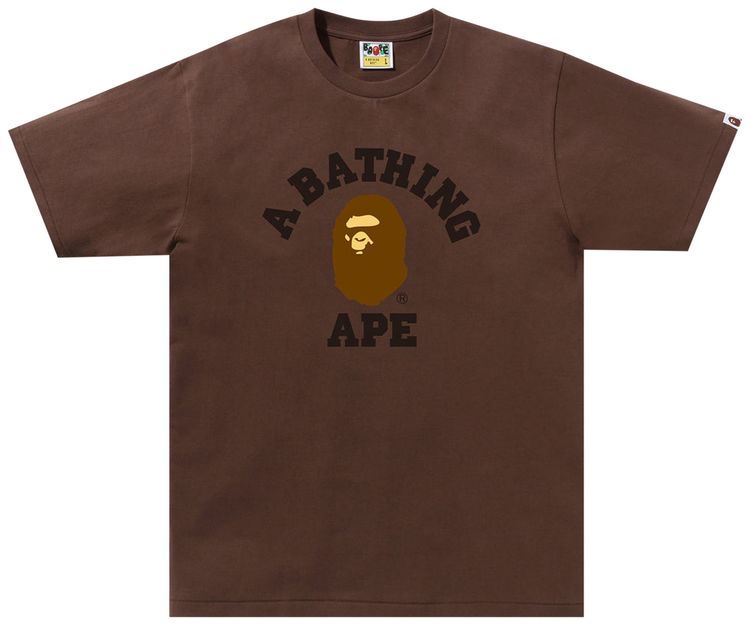 

Футболка BAPE College Tee, коричневый