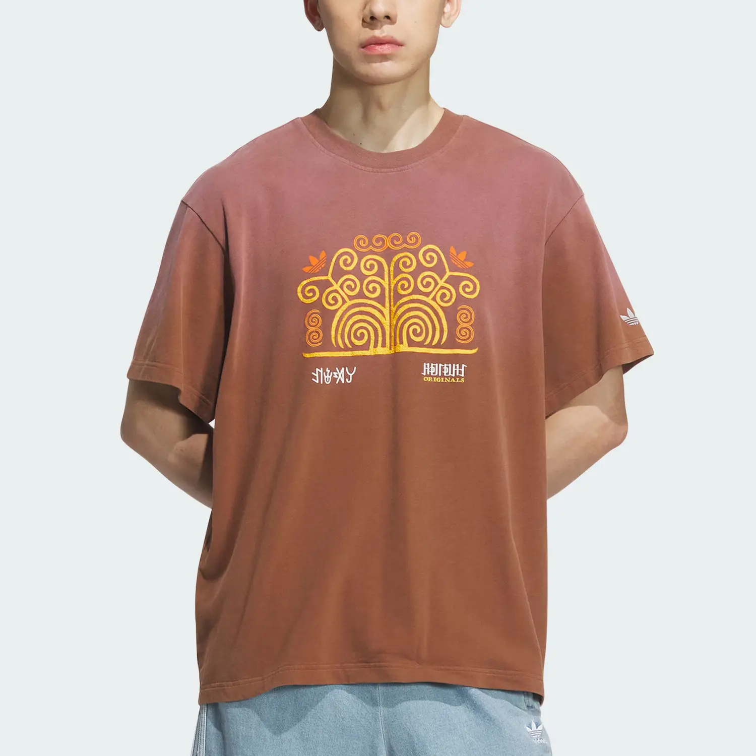 Футболка TOC FW25 мужская Adidas Originals, мягкий коричневый — фото 3
