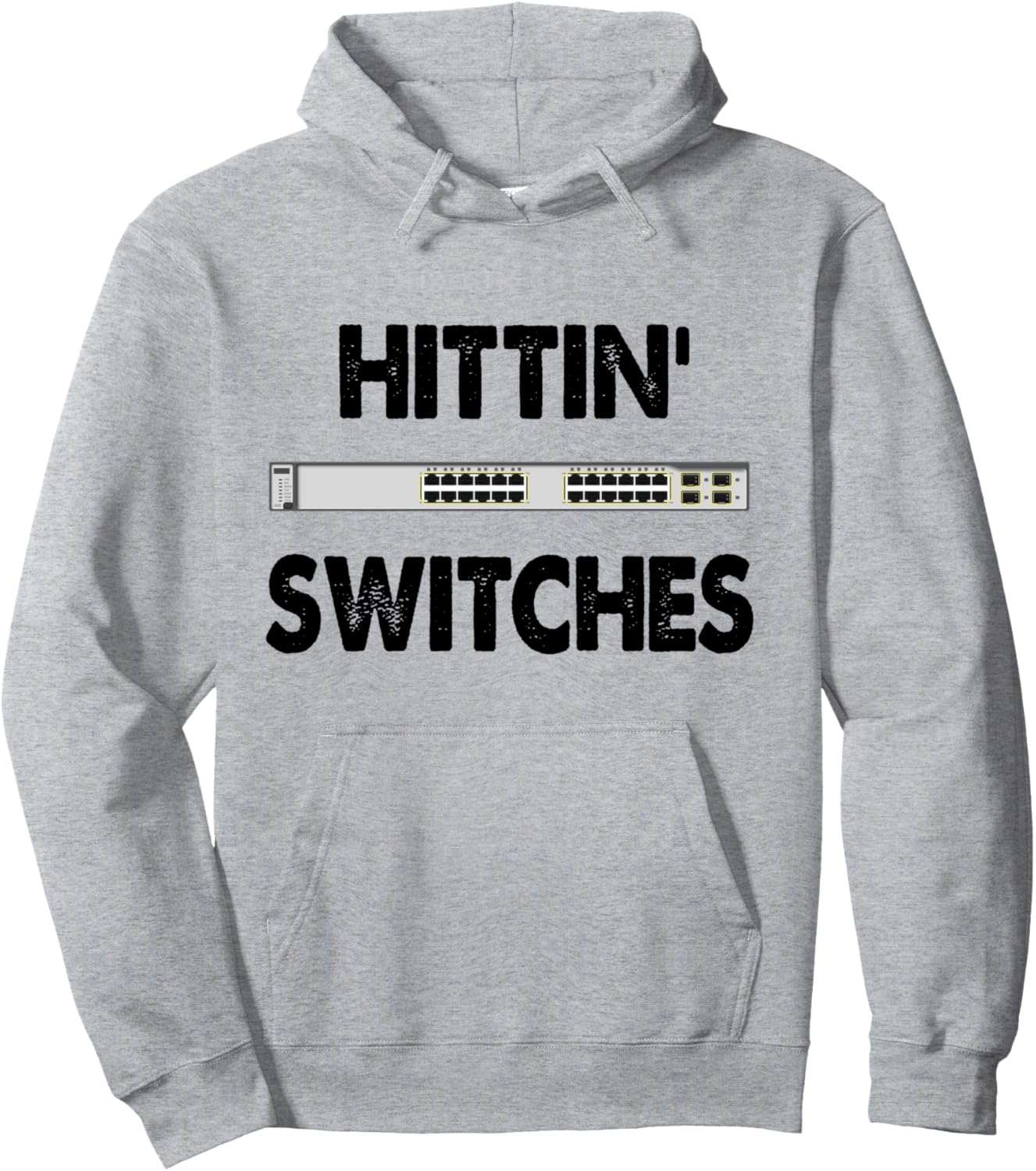 

Толстовка с логотипом инженера сетевых систем Hittin'Switches Softwarecomputergeektechnology, серый