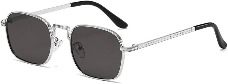 

Овальные металлические солнцезащитные очки, модные ретро-очки для мужчин и женщин, персонализированные очки с защитой от УФ-излучения, роскошные очки UV400 HVTVTLA, Silver Black