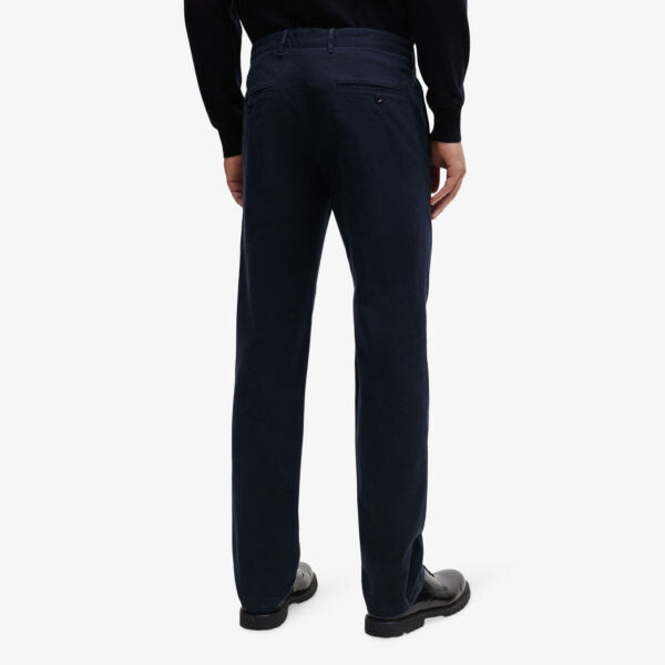 Брюки-Чиносы Slim-Fit прямого кроя из эластичного хлопка Boss, синий — фото 4