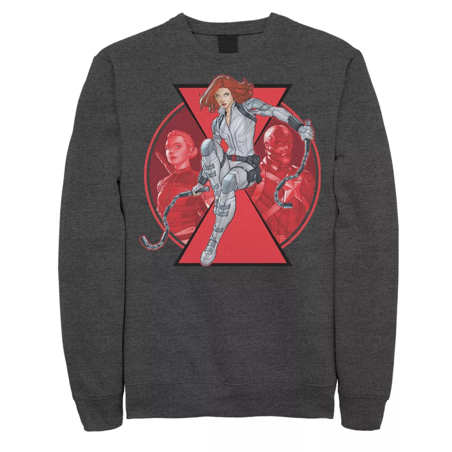 

Мужской свитшот с анимированным коллажем Black Widow Team Marvel