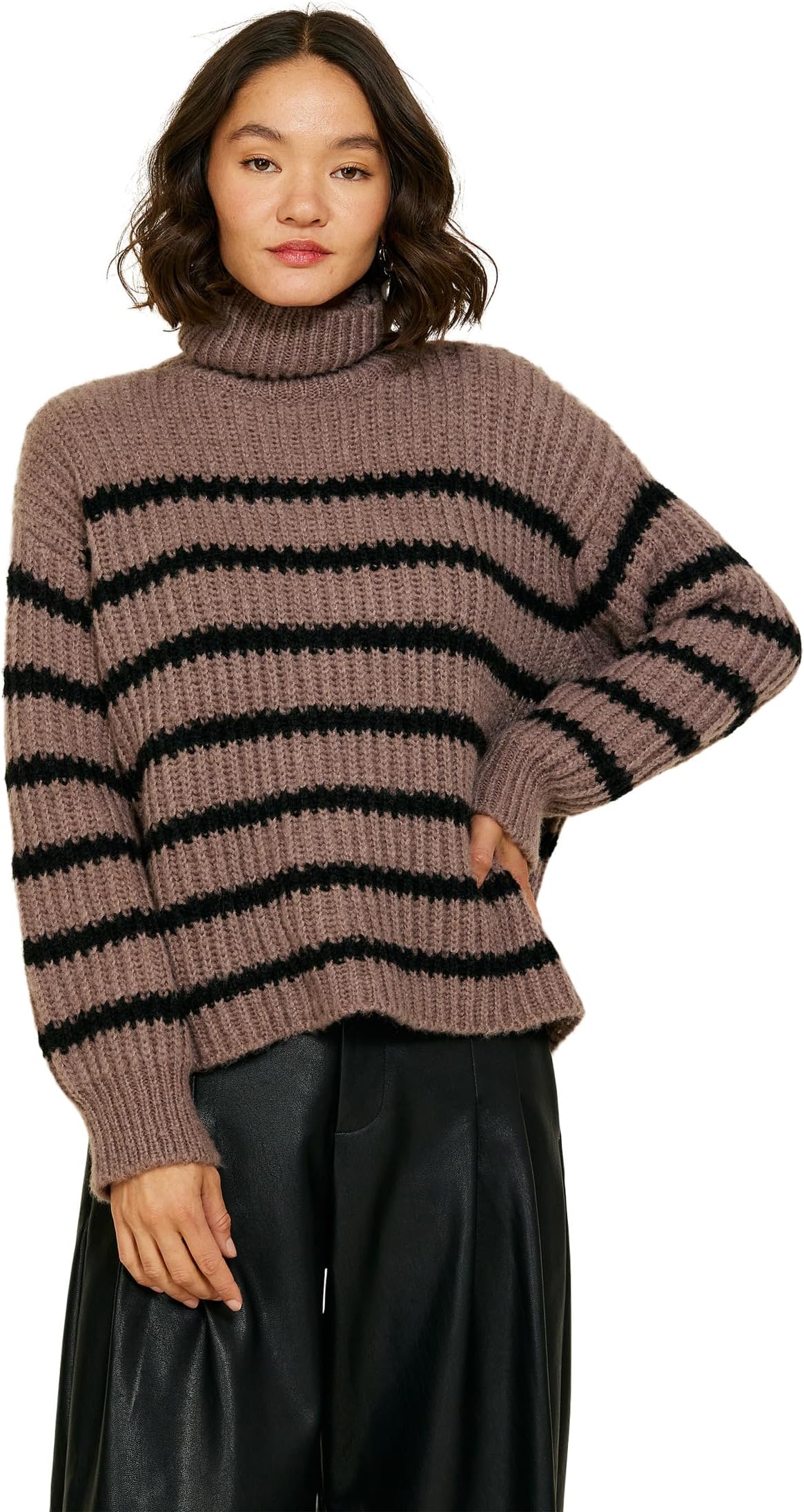 

Свитер line and dot Ariel Sweater Top, цвет Café/Black