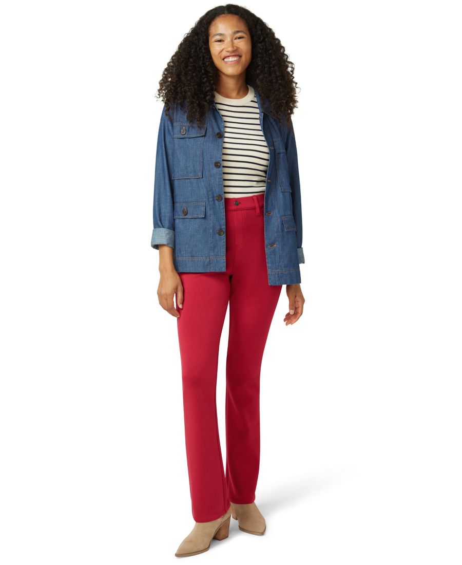 

Женские брюки из мягкого двойного трикотажа Hue, Jester Red