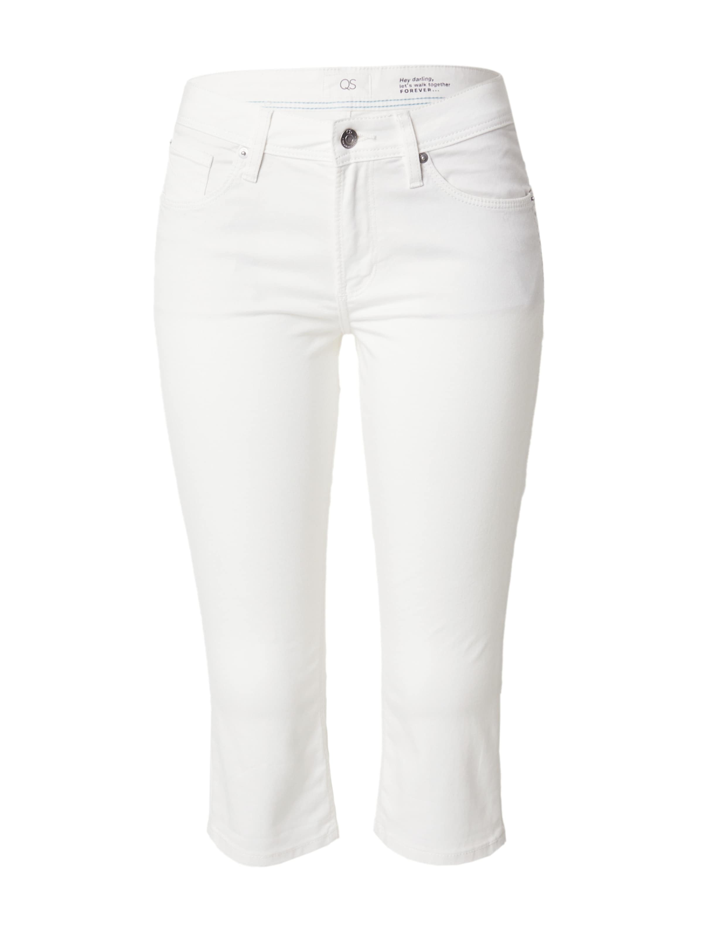 

QS Джинсовые шорты 'Catie' Slim fit из белого денима