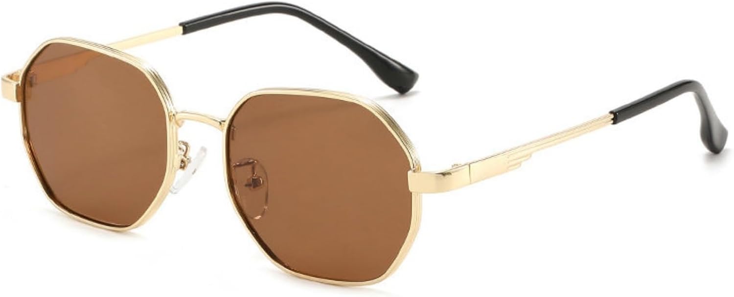 

Солнцезащитные очки Willochra в стиле ретро с золотистым металлическим панком, квадратной формы, для женщин и мужчин, узкие шестиугольные, черные, с защитой от УФ-излучения UV400, C2