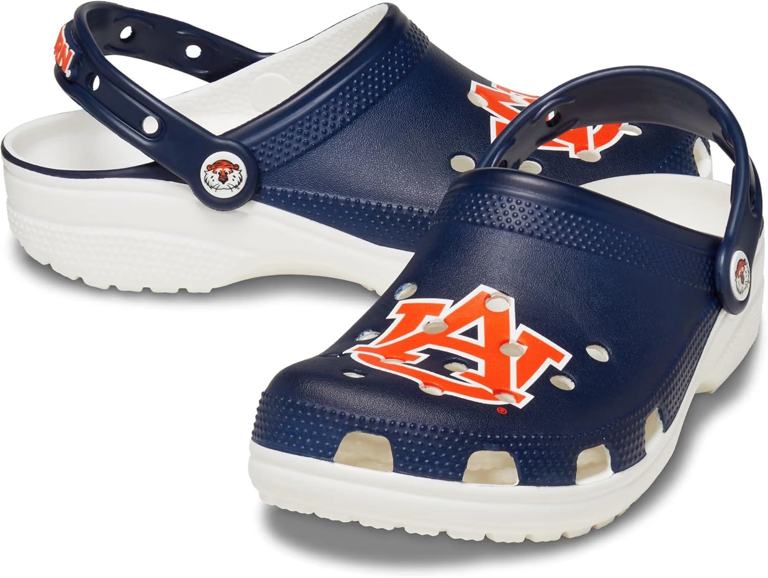 Кроксы унисекс для взрослых Classic Collegiate, подарки Clemson, Clemson Tigers, подарки для футбола Crocs, Auburn