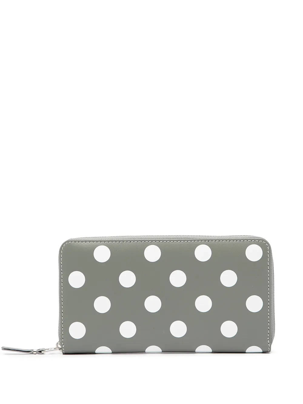 

Кошелек с круговой молнией и узором в горох Comme Des Garçons Wallet, серый
