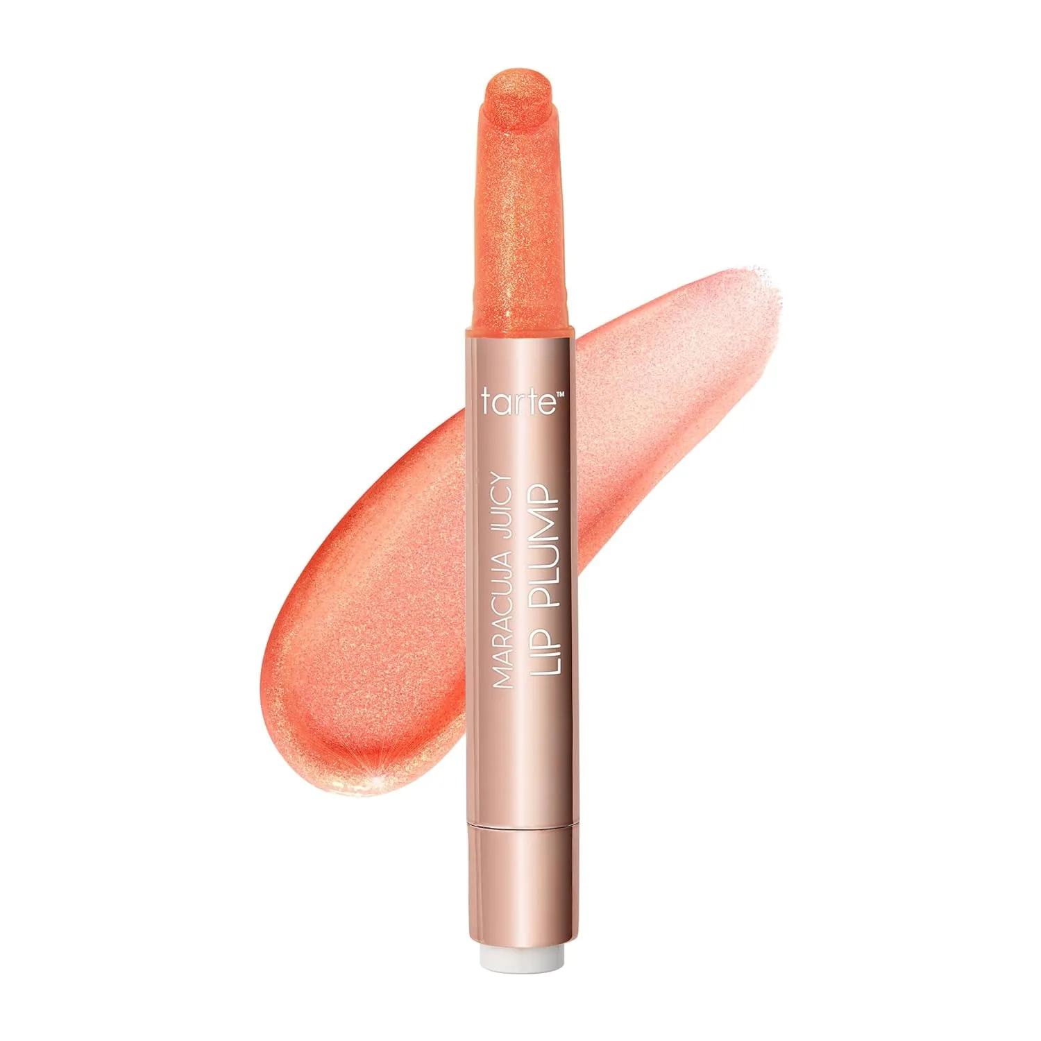 Tarte Maracuja Juicy Shimmer Glass Lip Plump - увлажняющий и объемный блеск для губ с гиалуроновой кислотой и витамином E, веганский и cruelty-free, coral