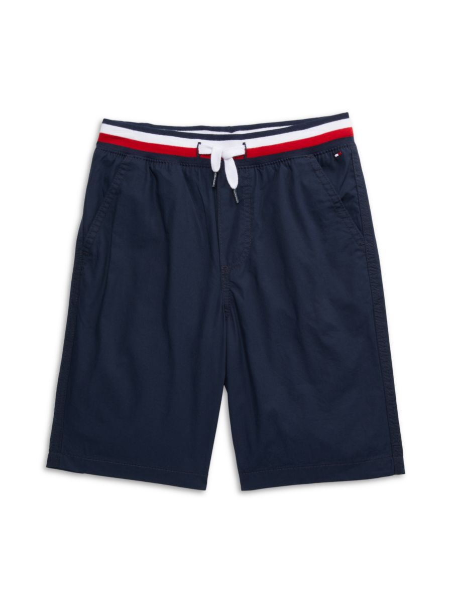 

Тканые шорты для мальчиков с трикотажным поясом Tommy Hilfiger, темно-синий