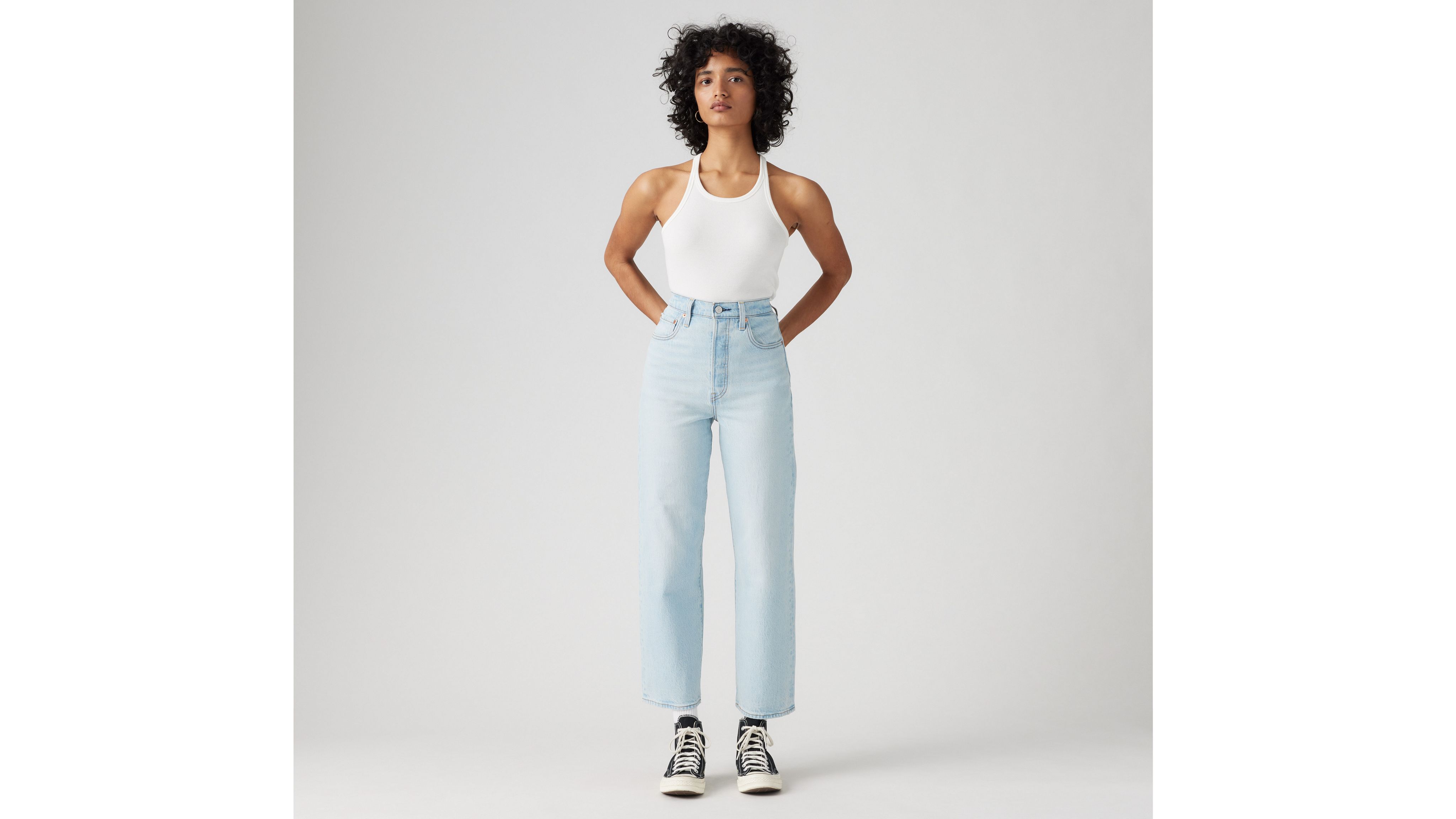 Джинсы женские Ribcage Straight Ankle Levi's, цвет Wow Me Over - Light Wash — фото 2