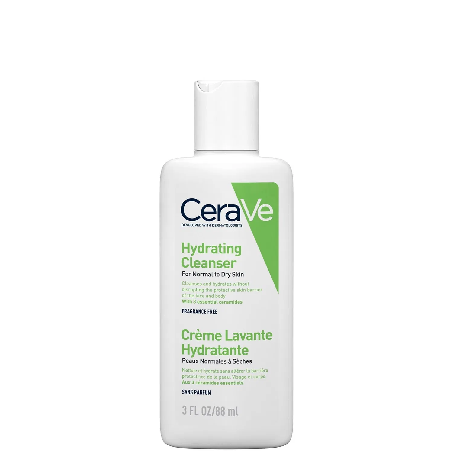 Крем для лица CeraVe — Увлажняющее очищающее средство и в дорожном формате для нормальной и сухой кожи, 88 мл — фото 3