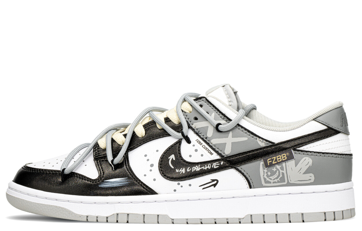 

Кроссовки Nike Dunk Skateboard Shoes Men Low-Top Black White Gray, Черный, Кроссовки Nike Dunk Skateboard Shoes Men Low-Top Black White Gray
