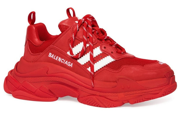 Кроссовки triple s x adidas 'red' Balenciaga, красный — фото 3