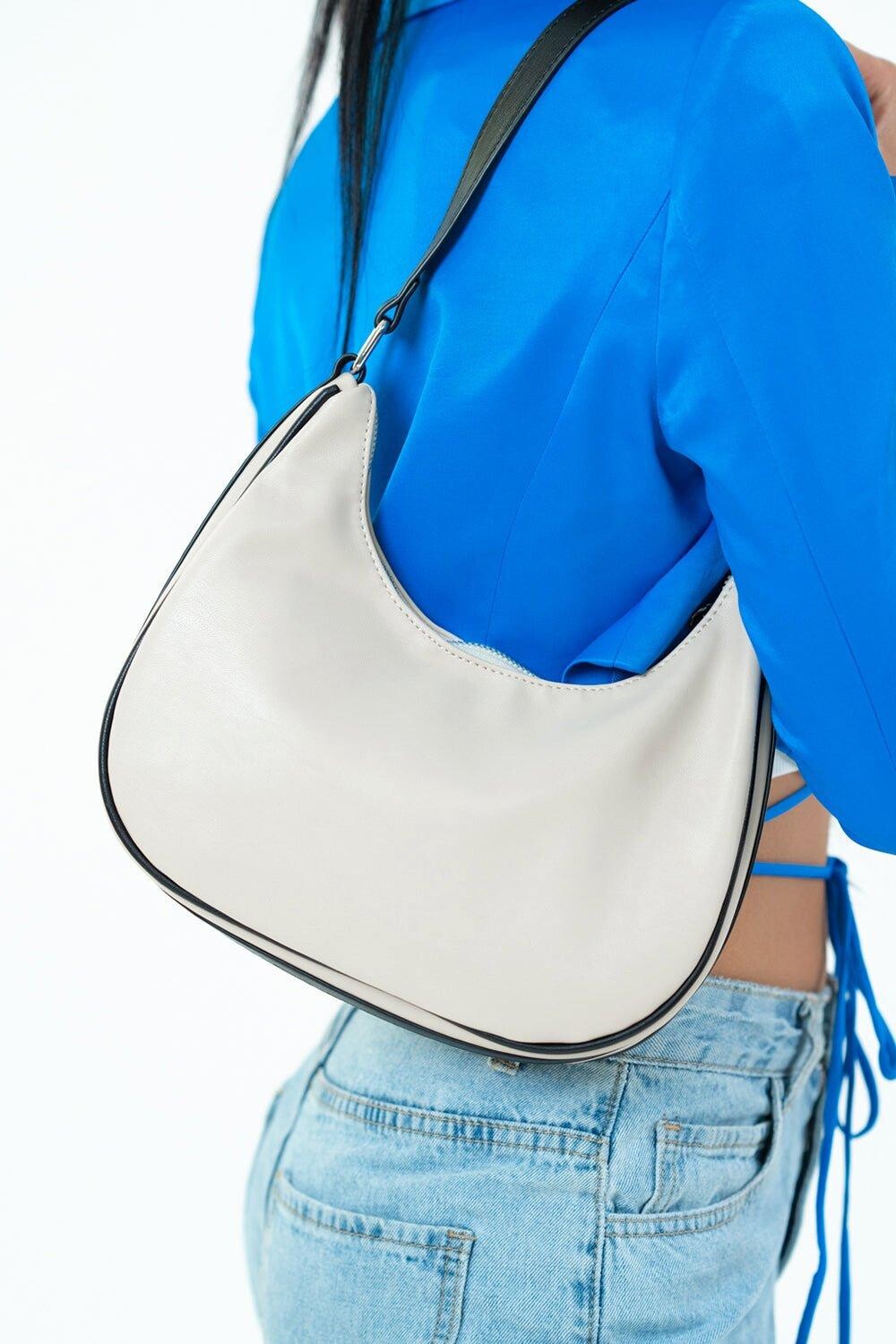 

Изогнутая сумка через плечо My Accessories London, бежевый
