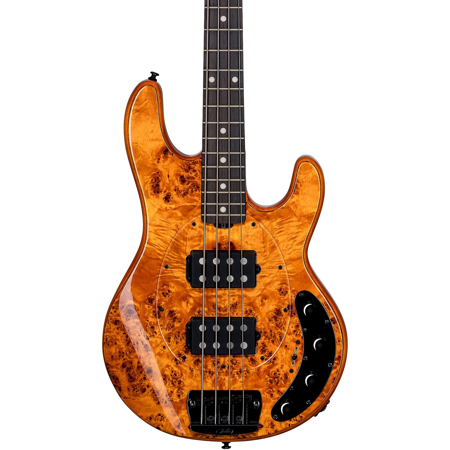 

Sterling от Music Man StingRay RAY34 HH Poplar Burl Top Bass Amber